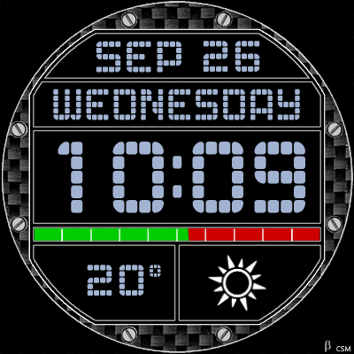 525 S Blue Android Watch Face