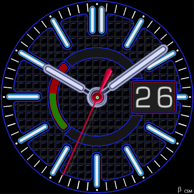 539 S blue Android Watch Face