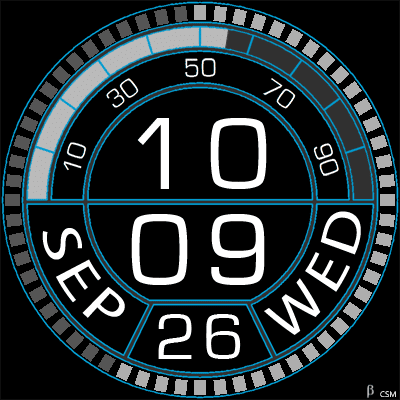 562S Blue Android Watch Face