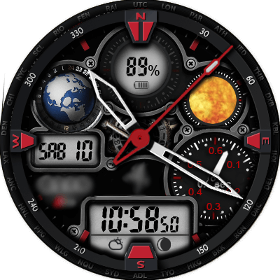 Audi RS 2.0 red Android Watch Face