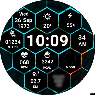 Clock Skin RR038 Android Watch Face