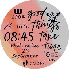 Good Things Take Time Haylou Solar Watch Face