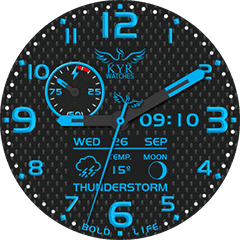 KYR Bold Life Blue Android Watch Face