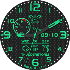 KYR Bold Life Green Android Watch Face