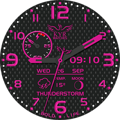 KYR Bold Life Pink Android Watch Face