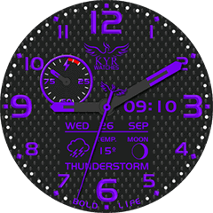 KYR Bold Life Purple Android Watch Face