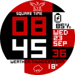 KYR Square Time Round Watch Face
