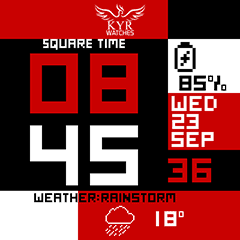 KYR Square Time Square Android Watch Face
