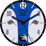 KYR Vintage Racer Blue Watch Face
