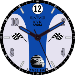 KYR Vintage Racer Blue VXP Watch Face