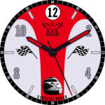 KYR Vintage Racer Red Watch Face