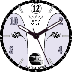 KYR Vintage Racer White VXP Watch Face