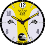 KYR Vintage Racer Yellow Watch Face