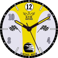 KYR Vintage Racer Yellow VXP Watch Face